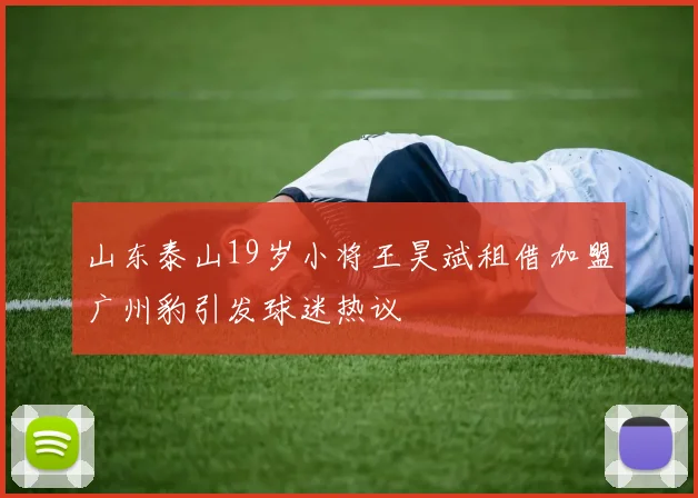 山东泰山19岁小将王昊斌租借加盟广州豹引发球迷热议